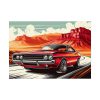 Classic Red Muscle Car Poster