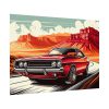 Classic Red Muscle Car Poster