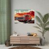 Classic Red Muscle Car Poster