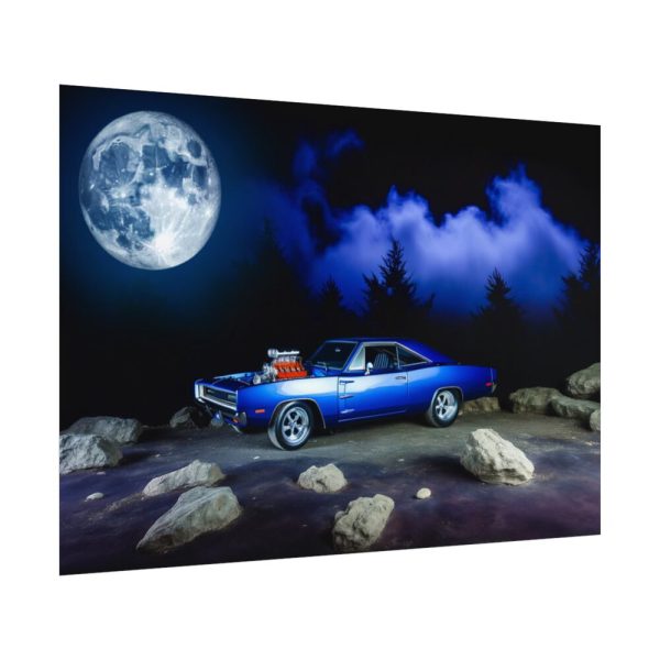 92408-277.jpg Muscle Car Under a Full Moon Poster
