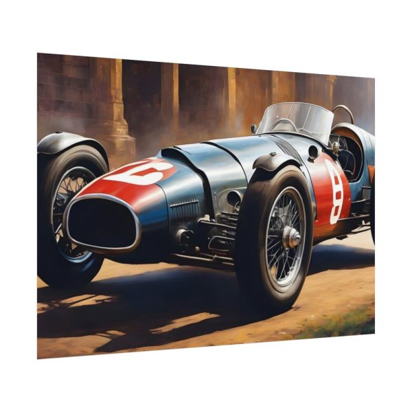 Old Racing Vintage Car Poster