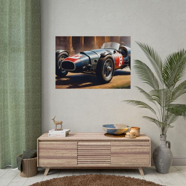 Old Racing Vintage Car Poster
