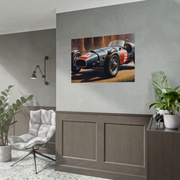 Old Racing Vintage Car Poster