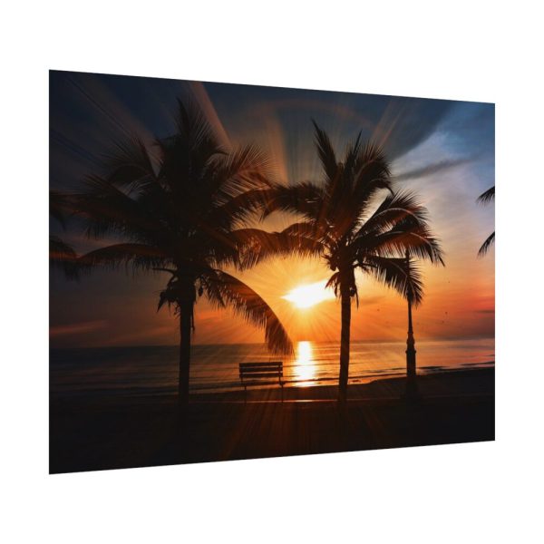 Tropical Beach Sunset Landscape II Poster