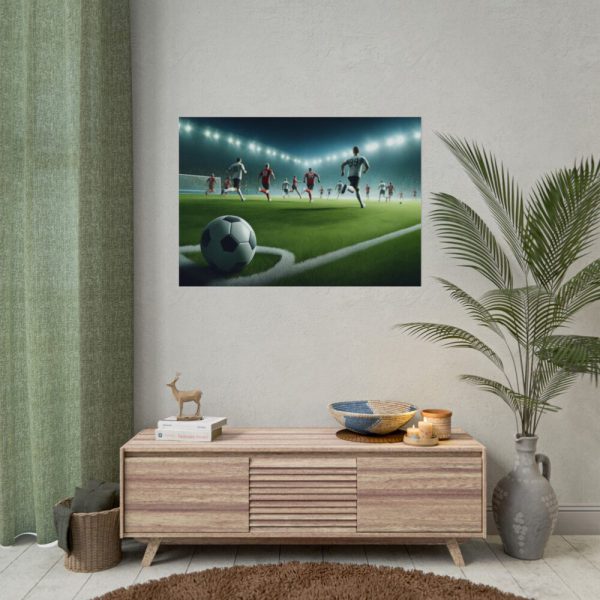 92408-323.jpg Soccer Game with Players in Action Poster