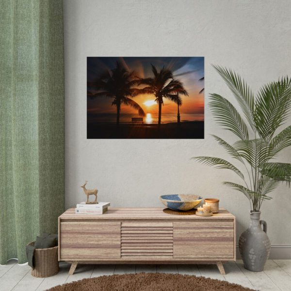 Tropical Beach Sunset Landscape II Poster