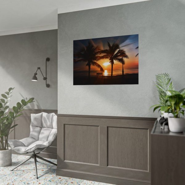 Tropical Beach Sunset Landscape II Poster