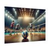 92408-347.jpg Volleyball Game with Players Poster