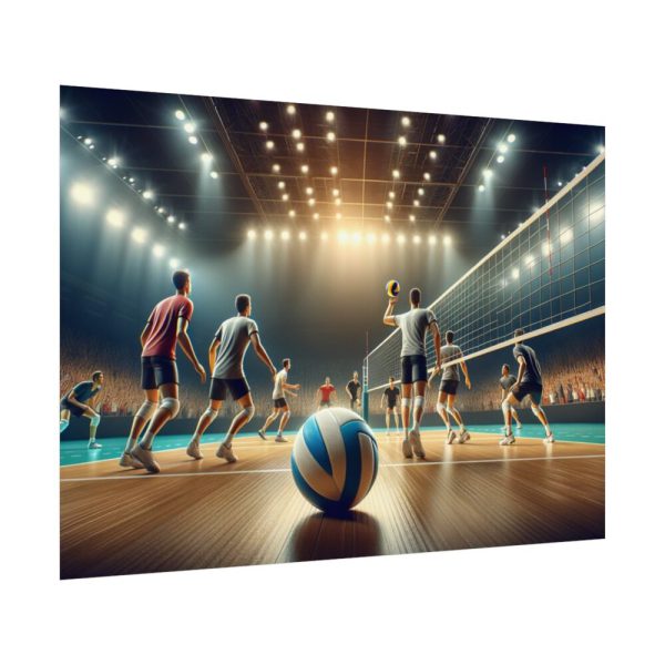 92408-347.jpg Volleyball Game with Players Poster
