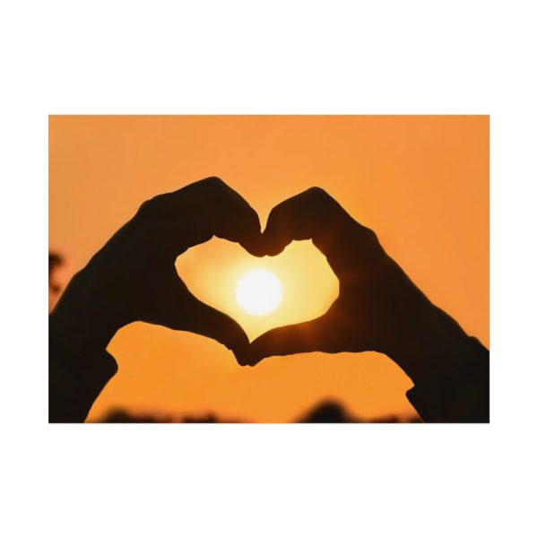 Heart Hands Frame the Sun Poster