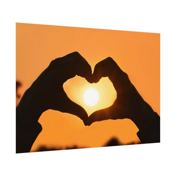 Heart Hands Frame the Sun Poster