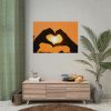 Heart Hands Frame the Sun Poster