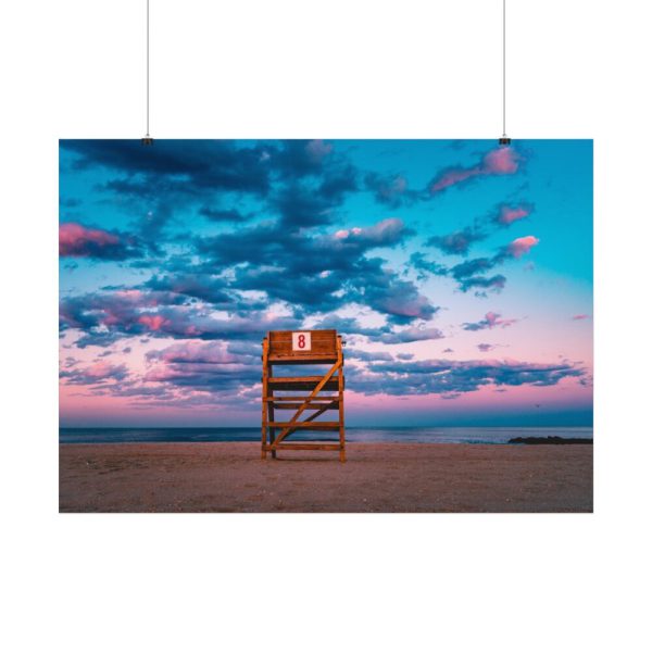 92408-411.jpg Lifeguard tower number 8 at the Bradley Beach Poster