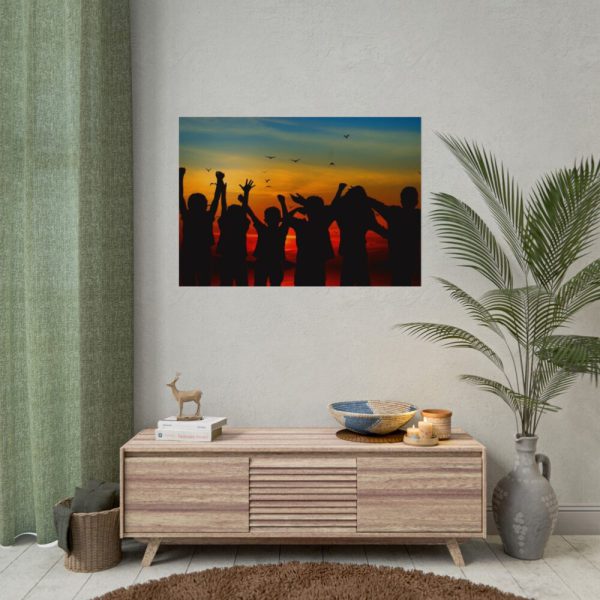 Kids Silhouette Poster