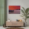 92408-453.jpg Two Boats Moored on Beach Poster