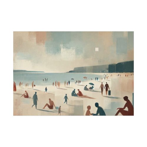 92408-520.jpg Beach Scene With People Poster