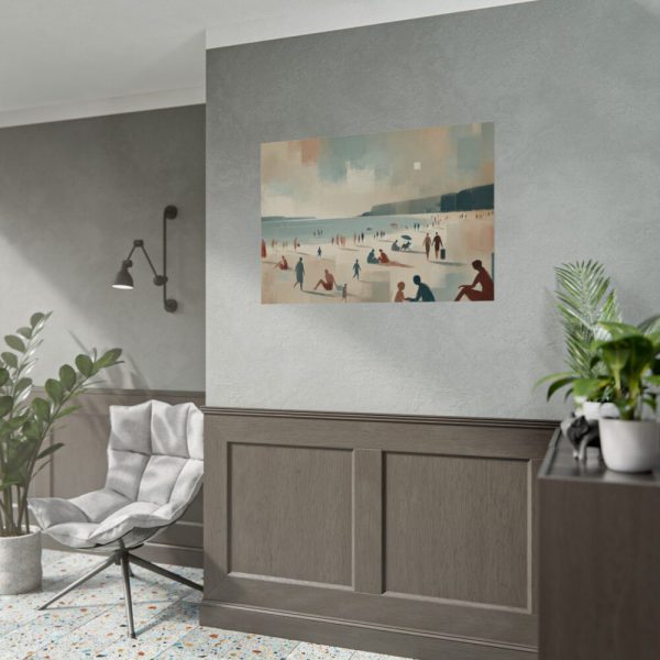 92408-524.jpg Beach Scene With People Poster