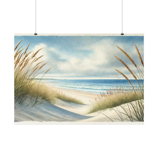 92408-531.jpg Beach Scene With Gentle Sand Dunes Poster