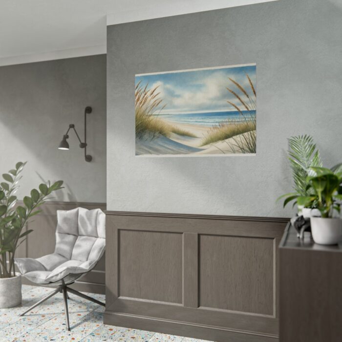 Beach Scene With Gentle Sand Dunes Poster - Image 5