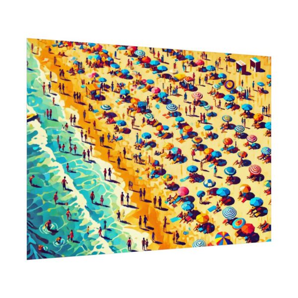 Aerial View of Vibrant Beach Scene Poster