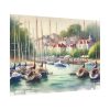 Coastal Scene With Sailboats in Marina Poster