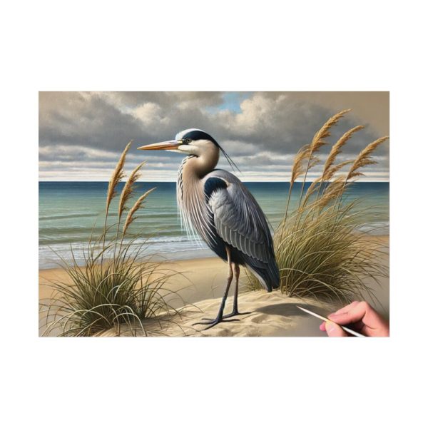 92408-550.jpg Heron on Sandy Beach Poster