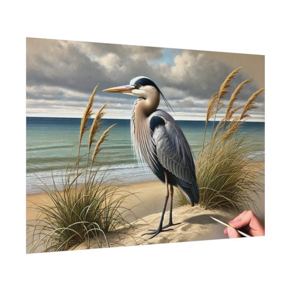 92408-552.jpg Heron on Sandy Beach Poster