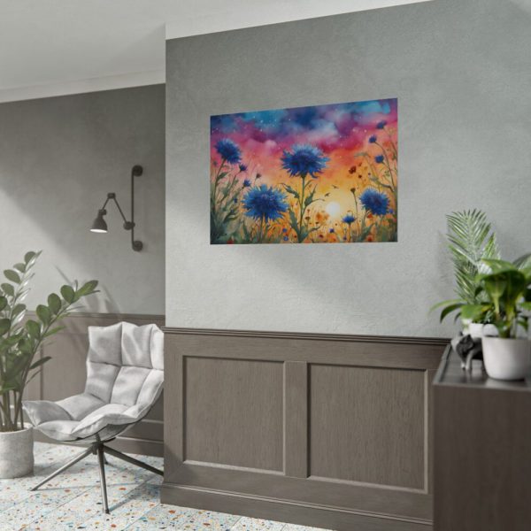 Flower Meadow Cornflowers Art Poster
