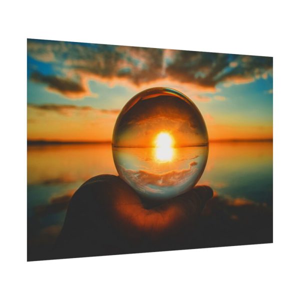92408-67.jpg Reflection Time Through A Lens Ball Poster