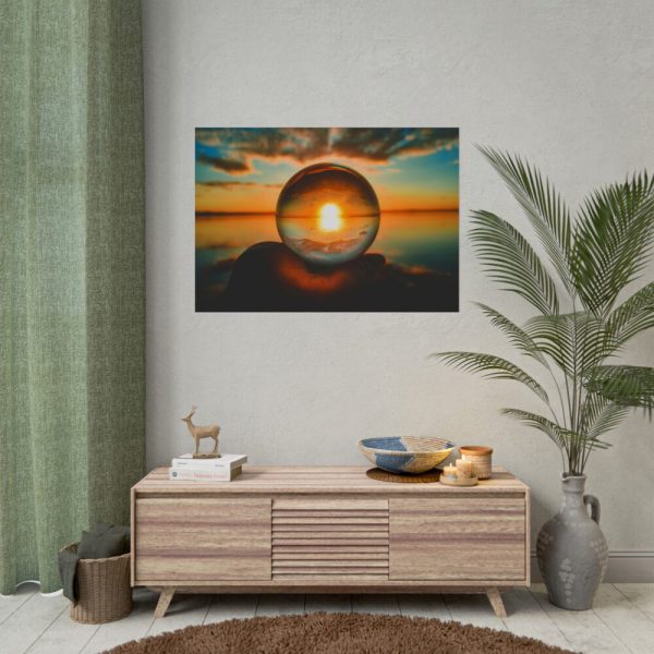 92408-68.jpg Reflection Time Through A Lens Ball Poster