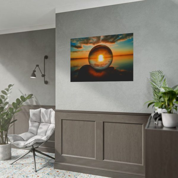 92408-69.jpg Reflection Time Through A Lens Ball Poster