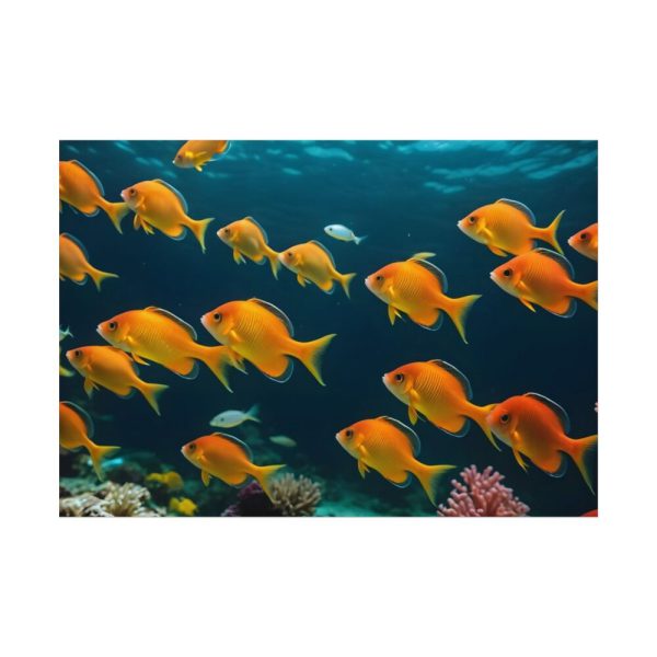 Tropical Fish Swarm Aquarium Poster