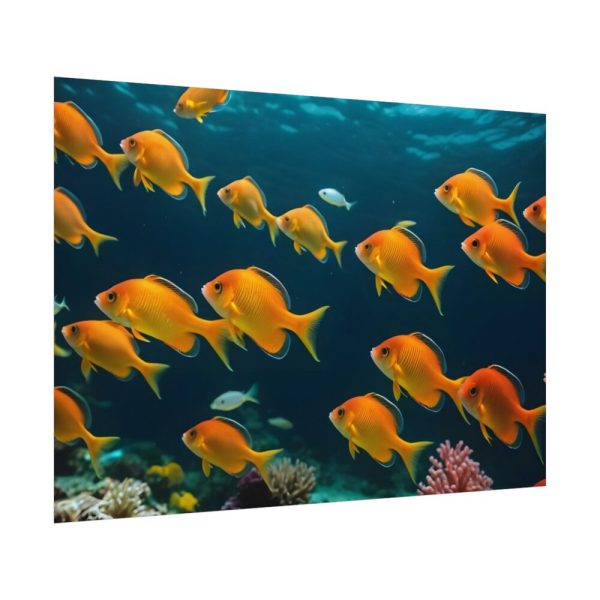 Tropical Fish Swarm Aquarium Poster
