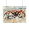 Crab Watercolor Art Poster