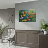 92408-724.jpg Colorful Fish In Lily Pond Poster