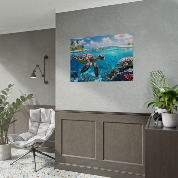 92408-729.jpg Sea Turtle Swimming In The Ocean Poster