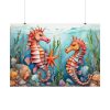 Colorful Seahorse Poster