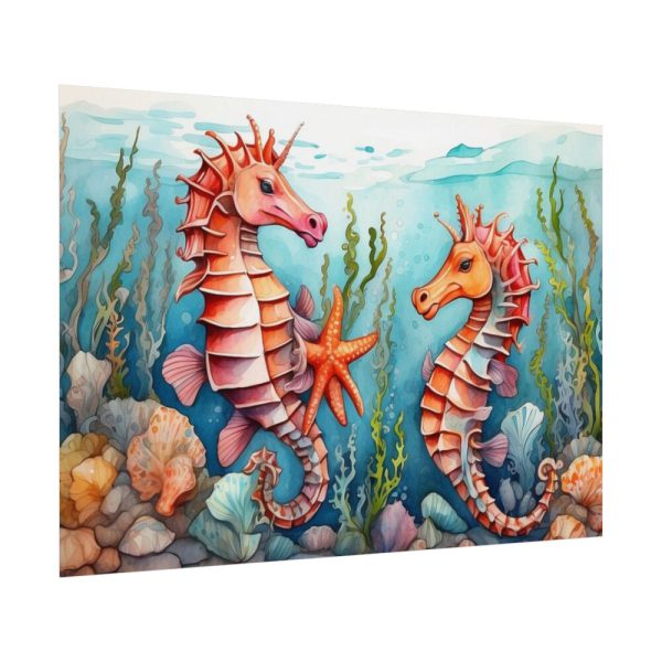 Colorful Seahorse Poster