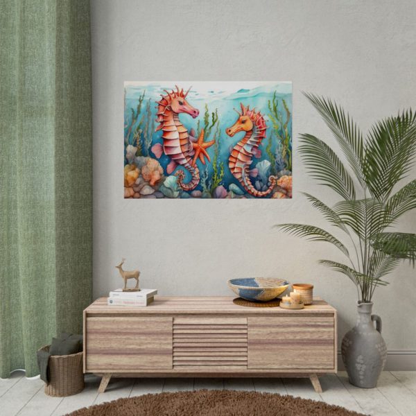 Colorful Seahorse Poster