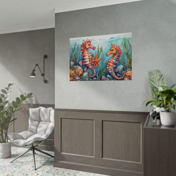 Colorful Seahorse Poster