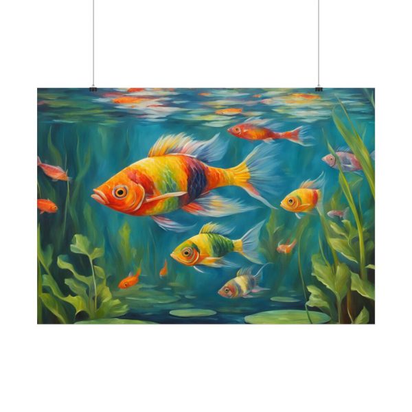 Vibrant Fish In The River Poster
