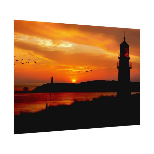 92408-77.jpg Sunset Ocean Lighthouse Silhouette Poster