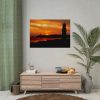 92408-78.jpg Sunset Ocean Lighthouse Silhouette Poster