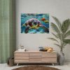 Swimming Sea Turtle Poster