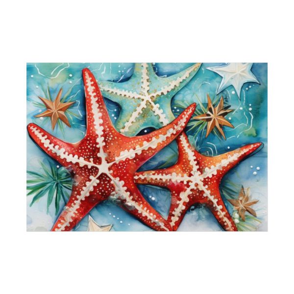 Christmas Nautical Starfish Poster