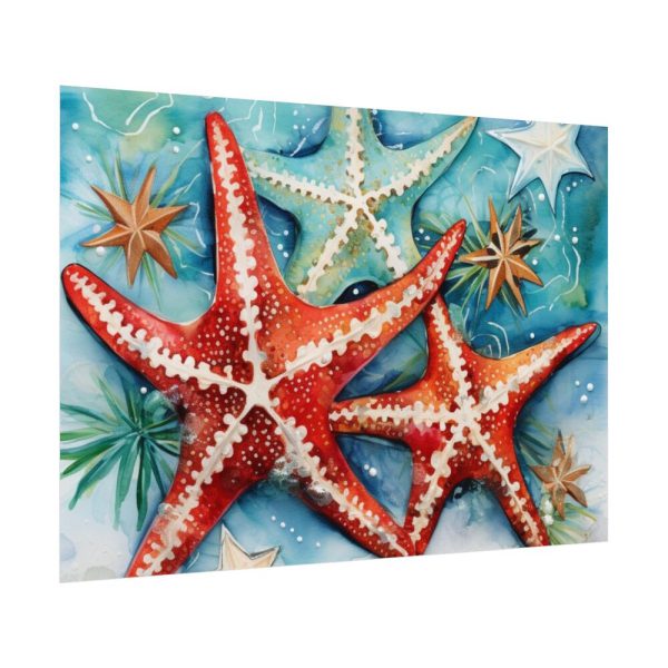 Christmas Nautical Starfish Poster