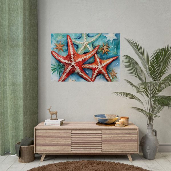 Christmas Nautical Starfish Poster