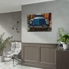 92408-84.jpg Front of a Rusty, Vintage, Blue Volkswagen Beetle Poster