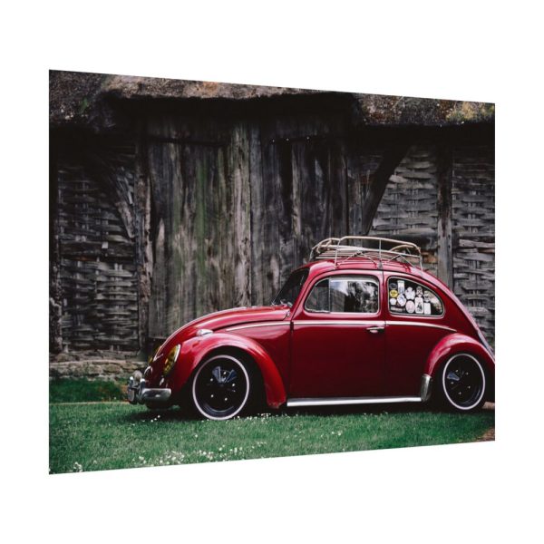 92408-87.jpg Red Old Beetle Car Poster