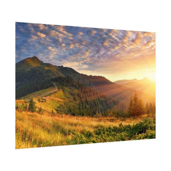 Beautiful Mountain Glow in Sunset Poster